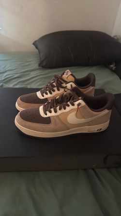 Nike Air Force 1, Size 11.5M - Low Brown Tan Sneakers