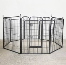 Brand New $115 Dog 8-Panel Playpen, Each Panel 40” Tall X 32” Wide Heavy Duty Pet Exercise Fence Crate Kennel Gate