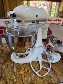 Kitchen Aid mixer with attachments