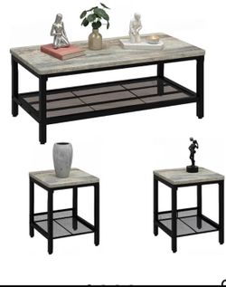 Coffee table and end tables