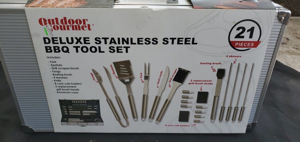 Outdoor Gourmet Grill Master Deluxe BBQ Tool Set