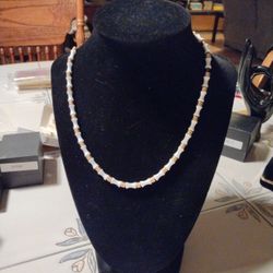 Vtg 1960's Signed Monet Bamboo Beaded Necklace 