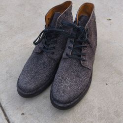 $498 John Varvatos Charcoal Grey Venice Lace Up Boots 2018 Men's 12