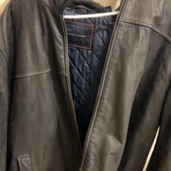 tommy hill figure leather jacket 