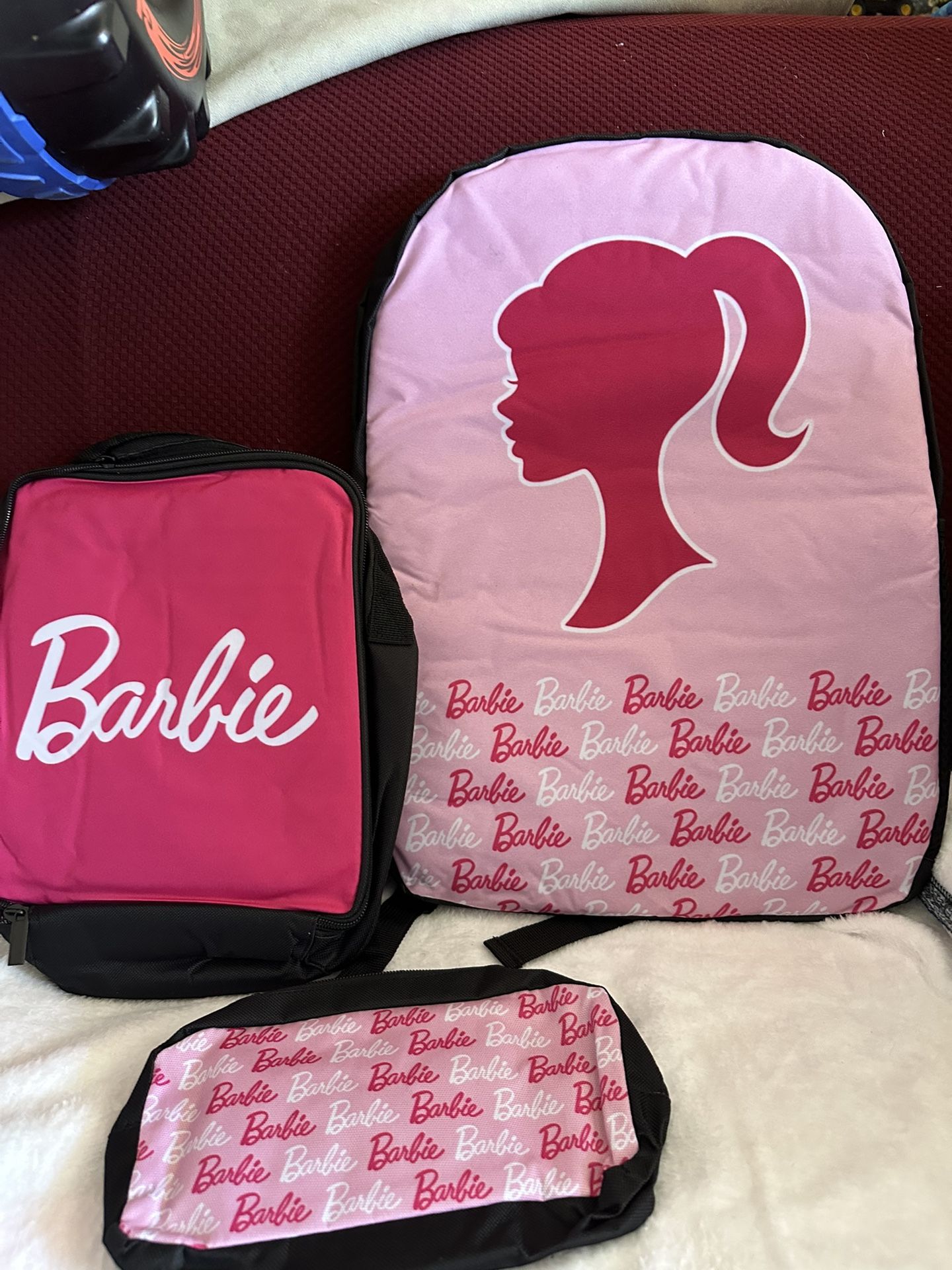 New Barbie, Backpack, Lunchbox And Pen, Pencil Case