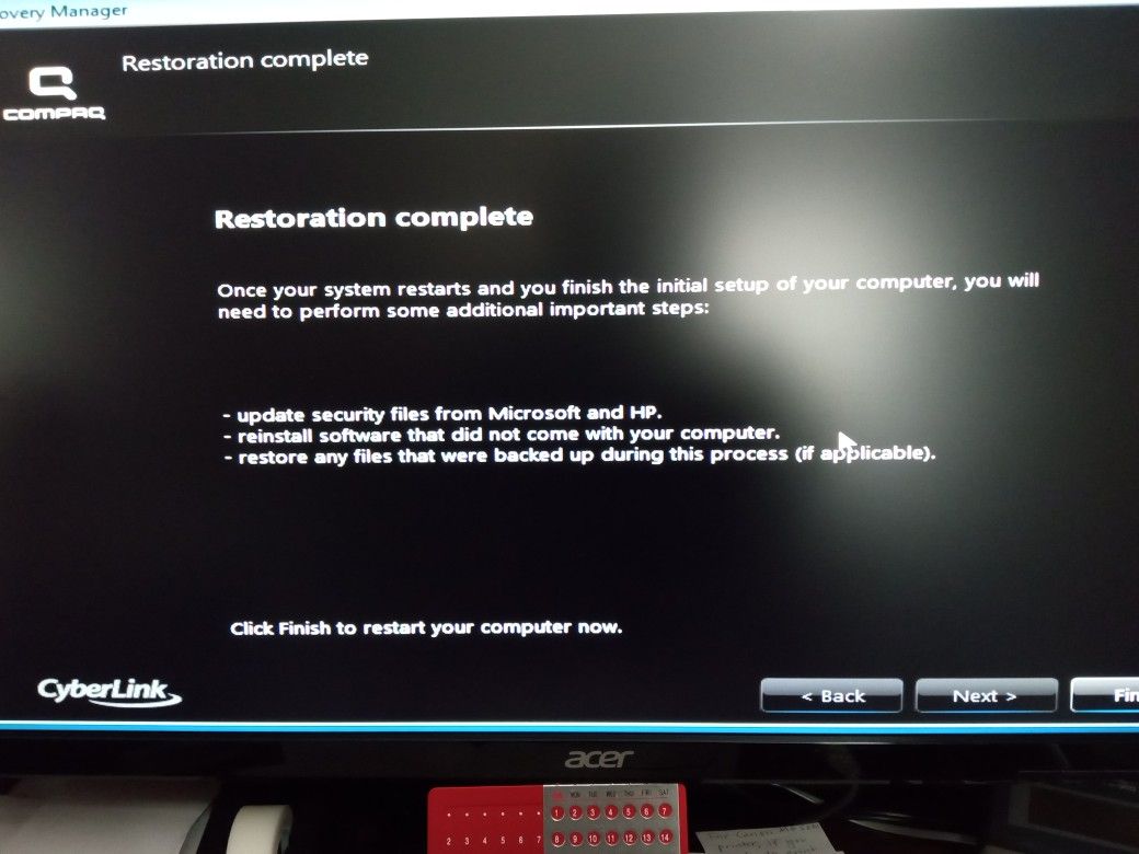 Windows Camera Cyberlink Acer Hardly Used Compaq Desktop Computer - Main Image