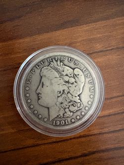 1901 Morgan silver dollar