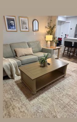 Coffee table and two side tables.