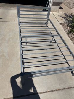 Twin Metal Bed Frame with Headboard