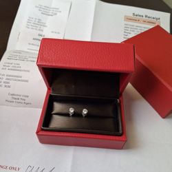 14k Lab Grown Diamond Earrings With Receipt 