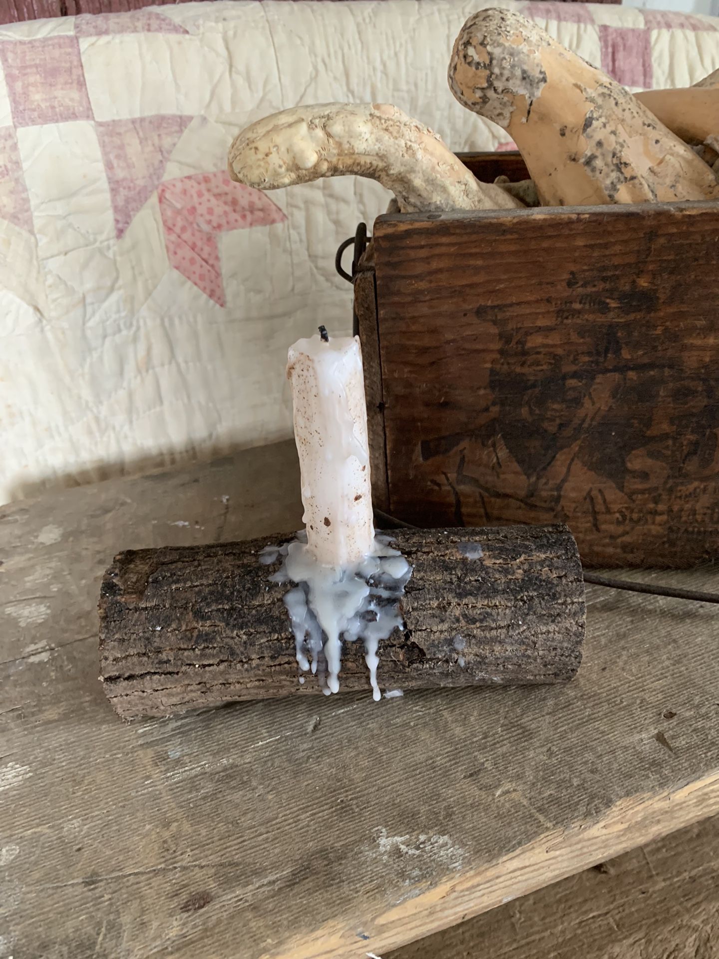 Primitive Candle Holder