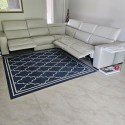 Leather Power Reclining Sectional