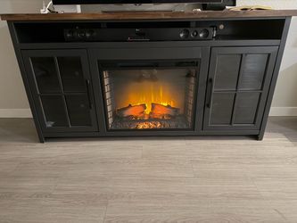 TV Stand with Electric Fireplace Insert