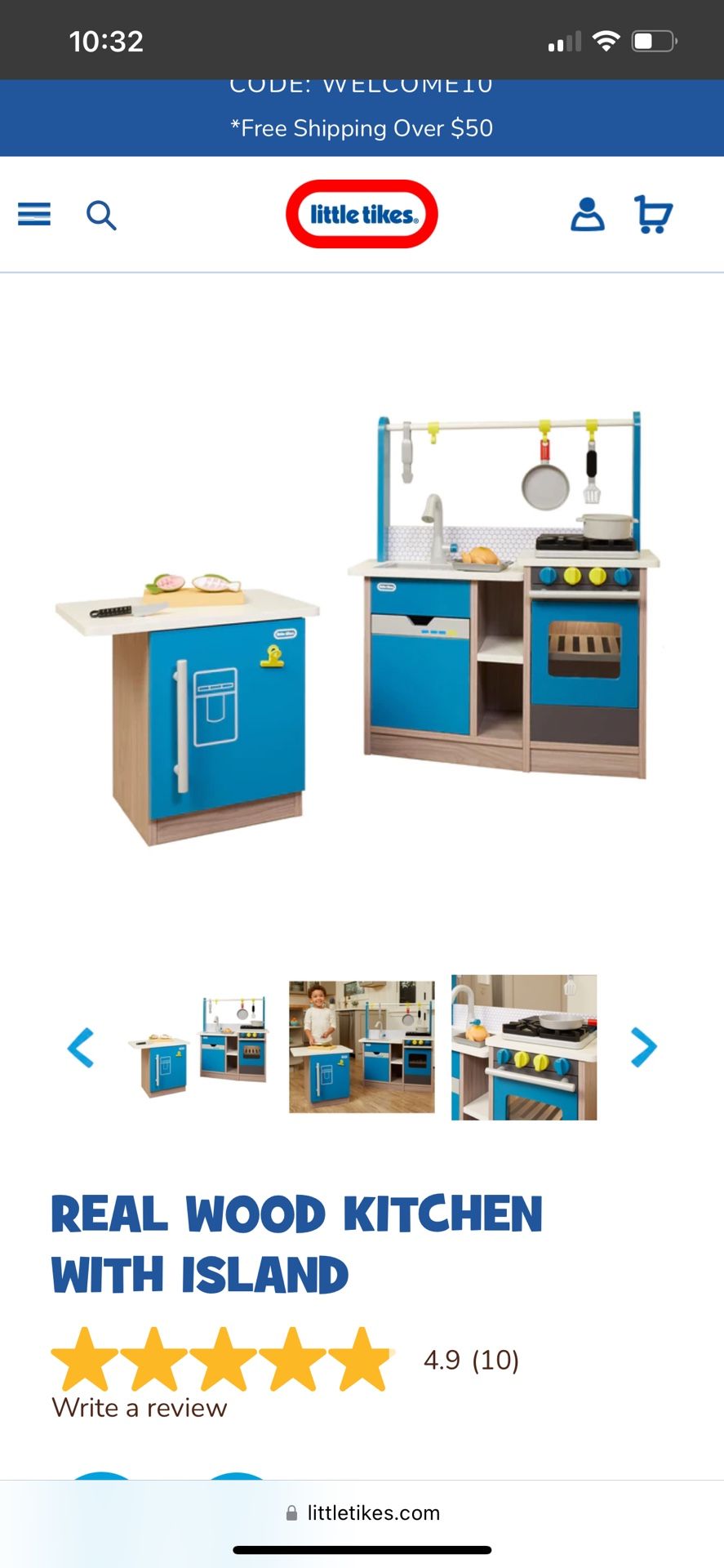 Little Tikes Real Wood Kitchen With Island