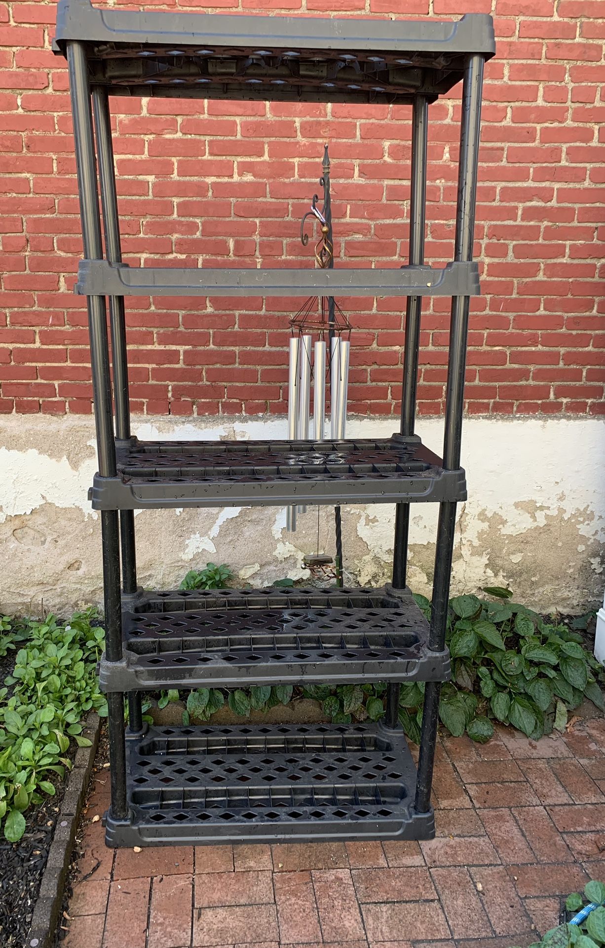  Shelf. 5-Tier 36 in. x 18 in. x 72 in. Comes apart to fit in you’re car