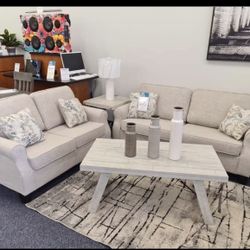 Alessio Sesame Living Room Set (sofa Loveseat Couch Sectional Options 