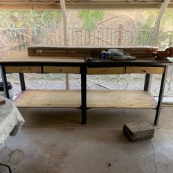 Very Heavy Work Shop Table Industrial Tools For Sale