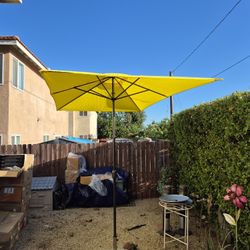 10x6.5" FT Rectangle Market Umbrella Patio Color: Yellow Base Not Included 