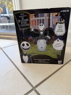 Jack Skellington Inflatable 3.5 Ft Halloween
