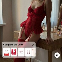 Red Lingerie From CIDER Size Small