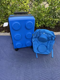 LEGO Blue Carry-On Suitcase & Matching Backpack | 2-Piece Travel Set