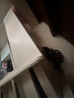 IKEA Lift Bed With Pink Marble Vanity