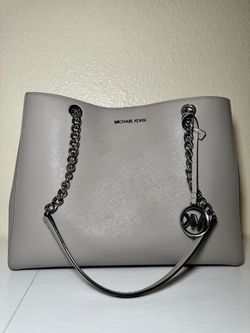 Michael Kors Gray Saffiano Leather Tote Bag