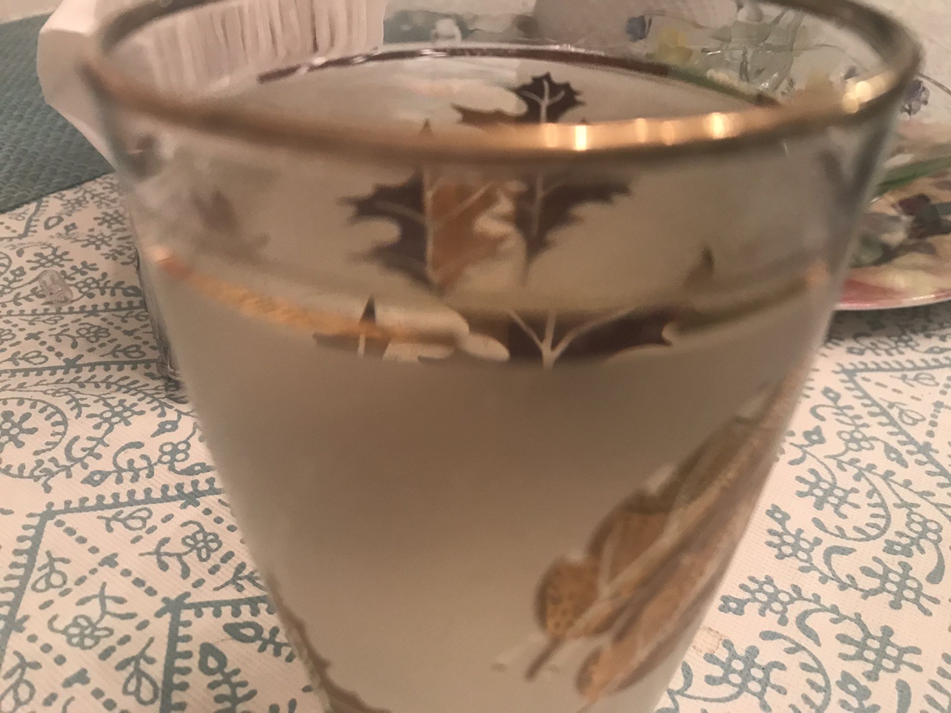 Libby Vintage Gold Leaf Drinking Glasses