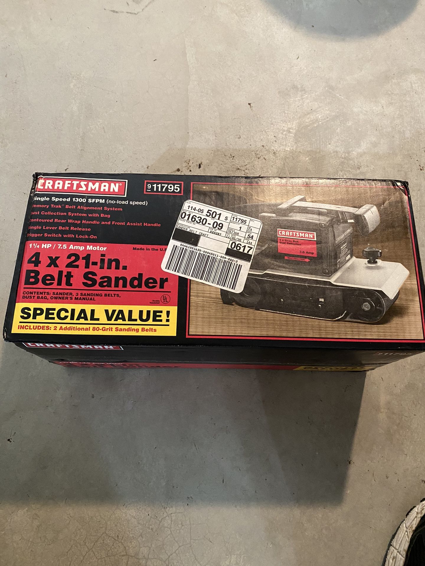 Craftsman 4 X 21” Belt Sander For Sale