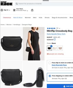 Kate Spade Miniflip Crossbody Bag Black