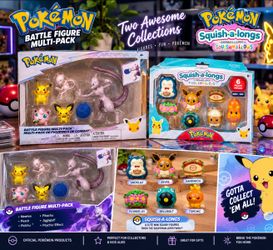 Pokémon Battle Figure Multi-Pack & Squish-a-longs Bundle