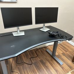Two Dell P2422H  24 Inch Computer Monitors 