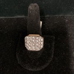 14 Karat, Yellow, Gold And Diamond Ring