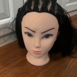 Mannequin head cosmetology or Halloween prop decoration long hair