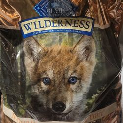 Blue Buffalo Wilderness Dry Dog Food Chicken Large Breed Puppy 24 Lb Bag Best By 12/24/2025
