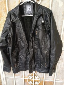 Bleu granduer Leather Jacket