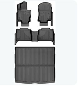 Black All-Weather Car Floor Mats Full Set