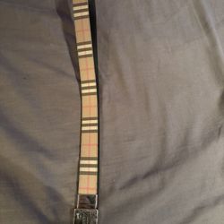 Burberry Mens Reversible Vintage Check E Canvas Belt