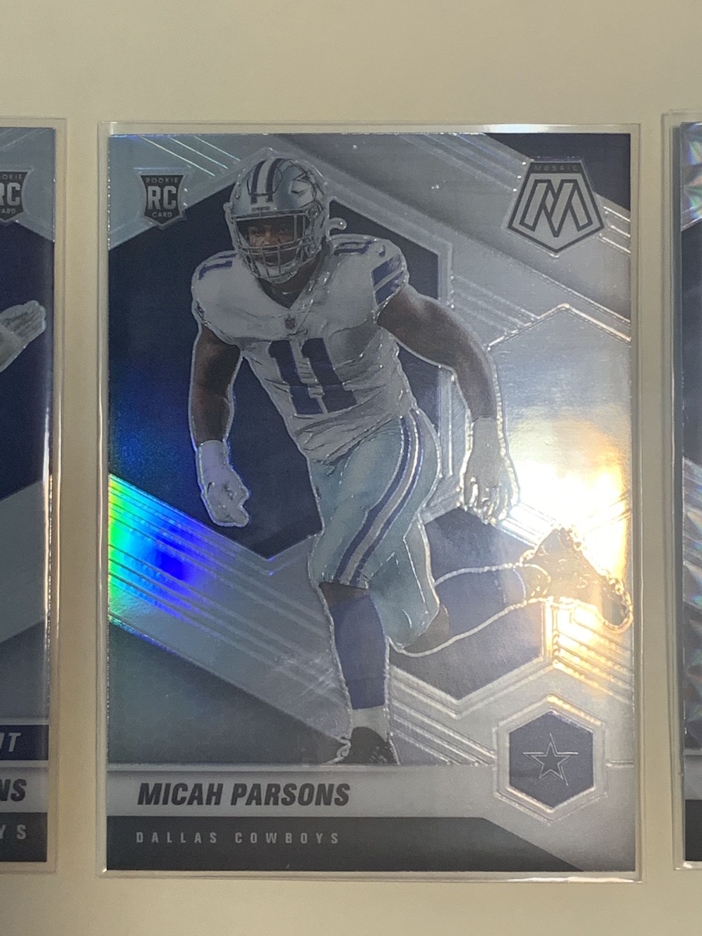 2021 Panini Micah Parsons Mosaic Silver Holo Lot of 3 Cards