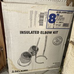 8” Insulated Chimney Pipes (3), Tees (2), and Elbow Kit (1)