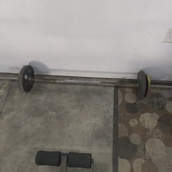 40lb Weights With 5ft Cast iron Bar