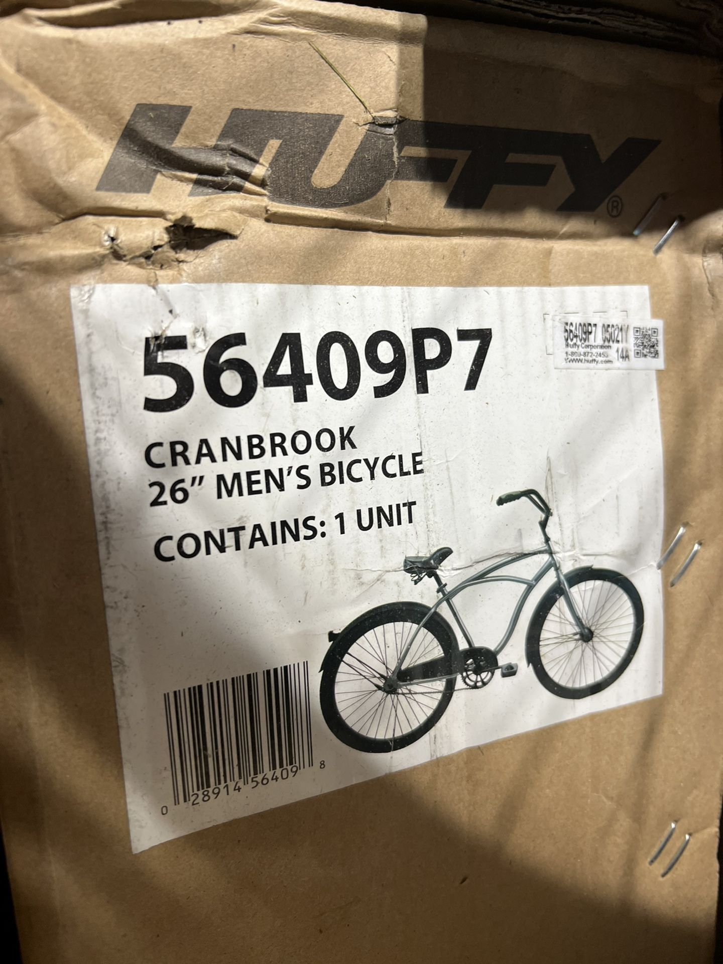 Huffy 26" Cranbrook Beach Cruiser Comfort Bike for Men, Sliver
