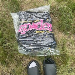 Sp5der Hoodie Black And Pink