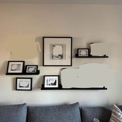 6 Various Photo Frames & 3 Easles