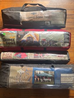 Complete 4-Piece Camping Lot – Tents & Dining Canopy Bundle