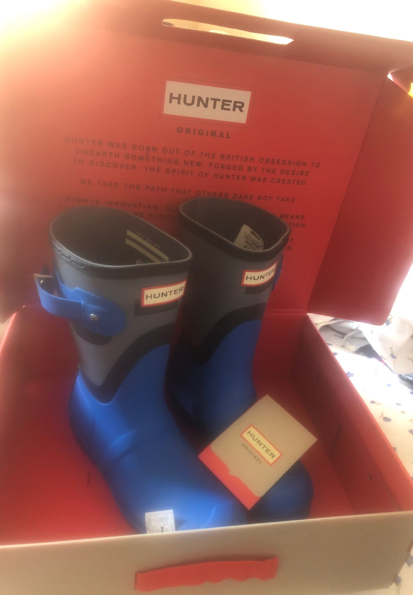 Original hunter waterproof rain boots size 6 and 7