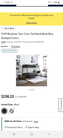 New in box twin over full bunk bed mattresses not included