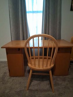 Wooden Desk and Chair Set