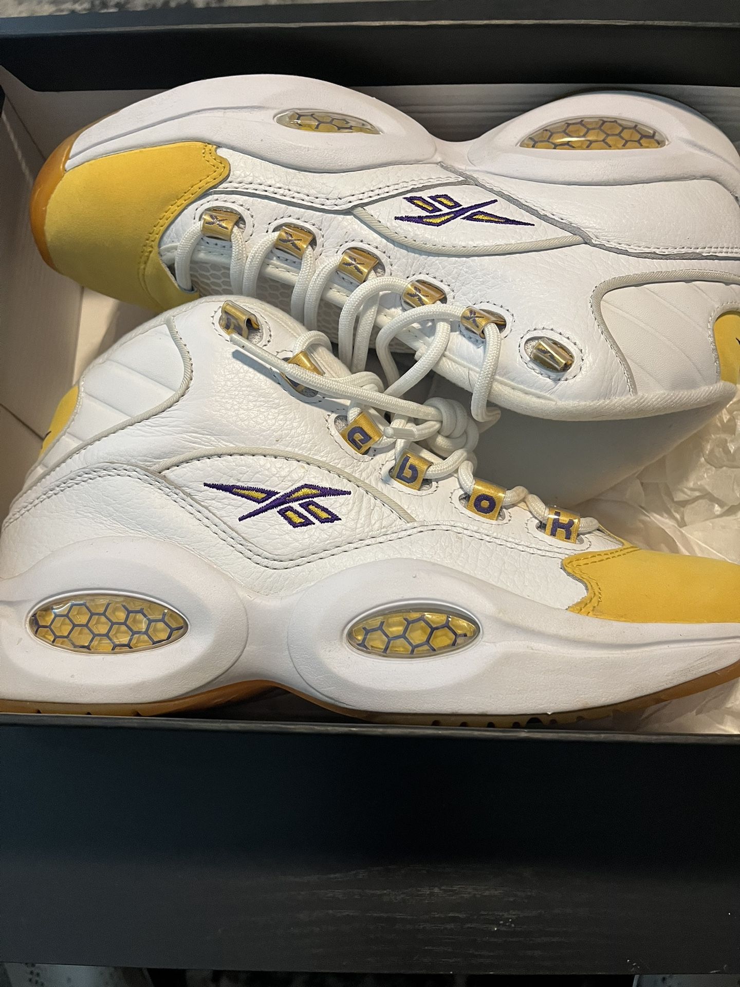 Reebok Question Mid Yellow Toe