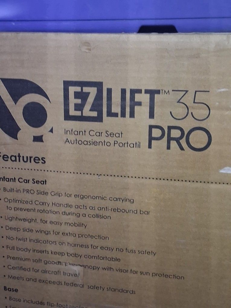 Brand New Car Seat And Tub Of Baby Boy Clothes 